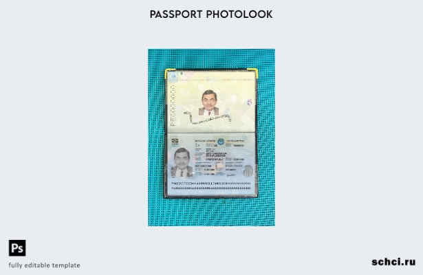 цифровая загрузка шаблона фотоизображения для паспорта Кыргызстана 1